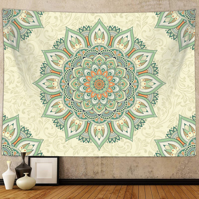 Tapiz Mandala Verde Bohemio - Colgante Pared Salvia - Image 6
