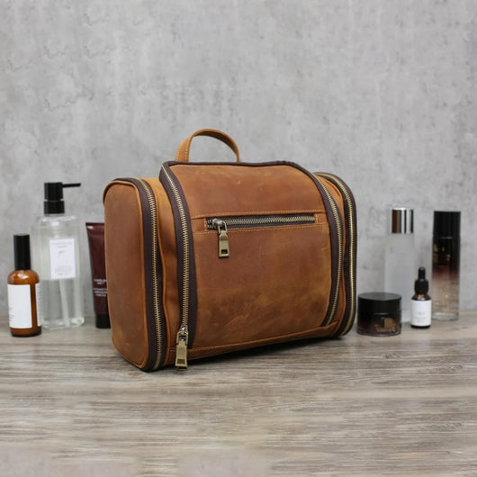 Bolsa de Almacenamiento en Cuero Genuino de Gran Capacidad Estilo Vintage - Image 6