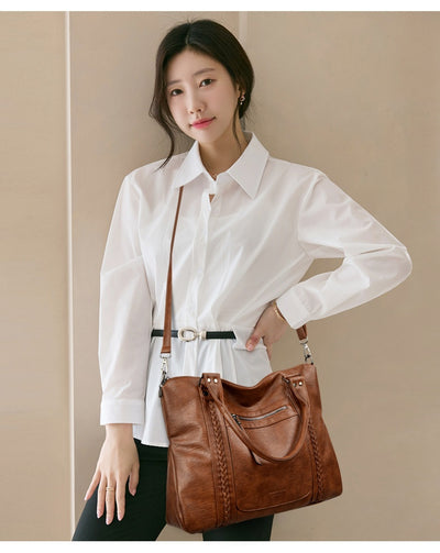Bolso Bandolera de Cuero Genuino Vintage para Mujer - Image 12