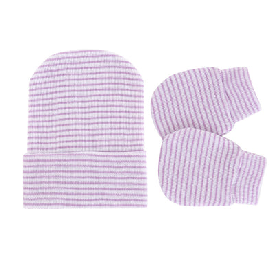 Set de Gorro Tejido y Manoplas Antiarañazos para Recién Nacido - Image 9