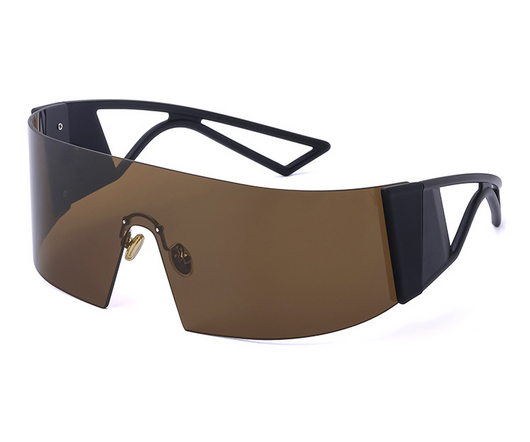White one-piece cycling sunglasses with mirrored silver lenses and a sporty, futuristic design. - Image 7