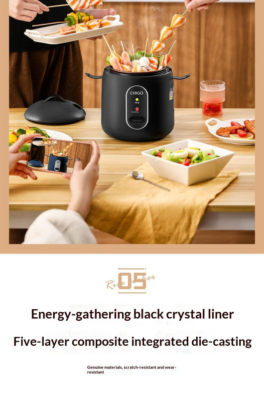 Mini Arrocera de Bajo Consumo para Dormitorio - Olla Antiadherente - Image 9