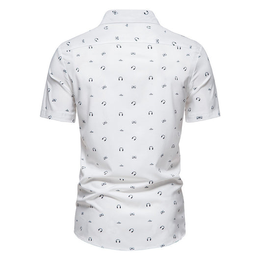 Camisa Estampada Blanca para Hombre - Diseño Moderno y Versátil - Image 9