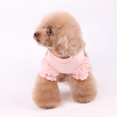 Ropa para Mascotas en Algodón con Mangas Abullonadas y Diseño de Perrito Bordado - Image 4