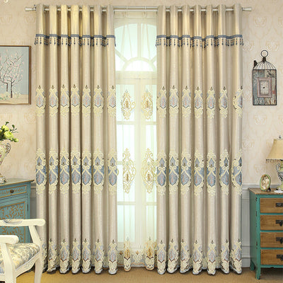 Cortinas de Malla Bordada Europea para Sala y Dormitorio - Image 3