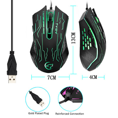Ratón Gaming Inalámbrico con Luces LED Coloridas - Image 11