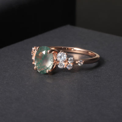 Anillo de Plata 925 con Piedra Preciosa y Baño de Oro Rosado - Image 9