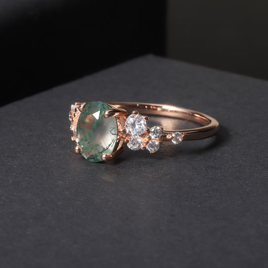 Anillo de Plata 925 con Piedra Preciosa y Baño de Oro Rosado - Image 9