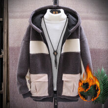 Sudadera con Capucha Acolchada de Lana y Algodón para Hombre - Image 4