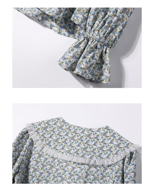 Blusa Estampada Cuadros Vichy con Cuello Muñeca - Image 4