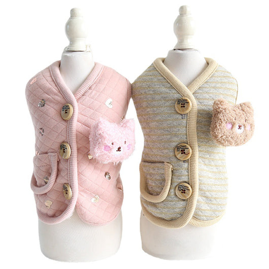 Chaleco Estampado para Mascotas con Diseño de Oso Dorado - Image 6