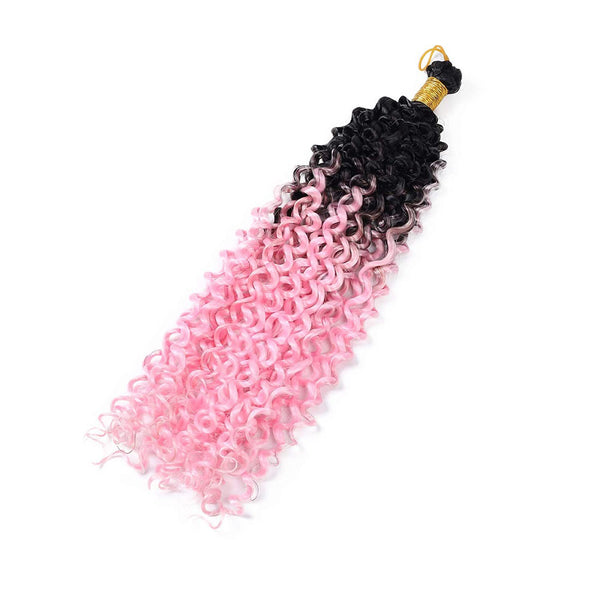 Cabello Crochet Fibra Sintética 14 Pulgadas Efecto Agua Degradado