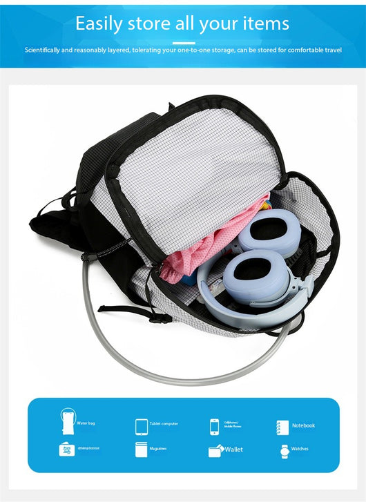 Mochila de Senderismo AZELA con Patrón Grid - Ligera y Transpirable para Trekking y Viajes - Image 15