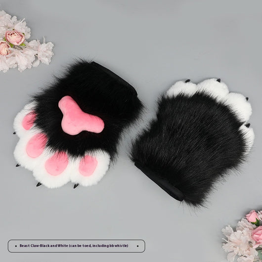 Guantes de Felpa Artesanales para Disfraz de Bestia - Garras Peludas Roleplay - Image 8
