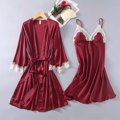 Pijama Sexy de Primavera y Otoño para Mujer - Conjunto de Dos Piezas con Tirantes - Image 9