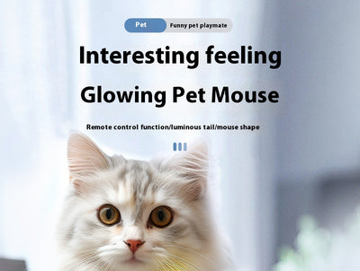 Yellow and white remote control electric mouse toy for cats, shown with its black remote and white charging cable. - Image 10