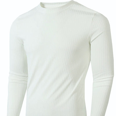 Camiseta de Manga Larga Rayada con Elasticidad y Transpirabilidad para Hombre - Image 4