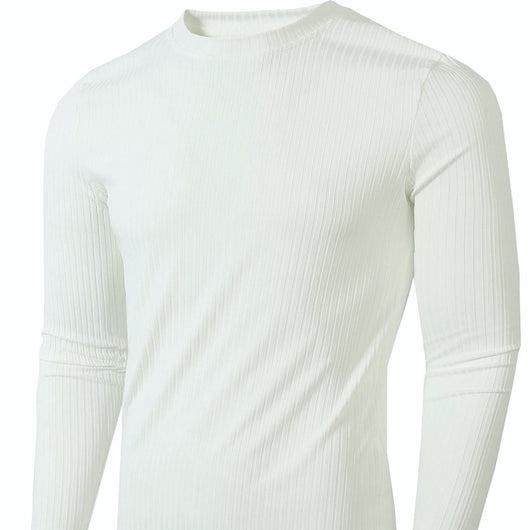 Camiseta de Manga Larga Rayada con Elasticidad y Transpirabilidad para Hombre - Image 4