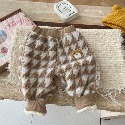 Pantalones de Niña Gruesos con Forro de Lana Cordero para Otoño e Invierno - Image 5
