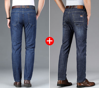 Pantalones Vaqueros Hombre Verano Ice Silk Ultradelgados Rectos Elásticos - Image 13