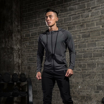Traje de Entrenamiento Ajustado de Manga Larga con Tecnología Stretch