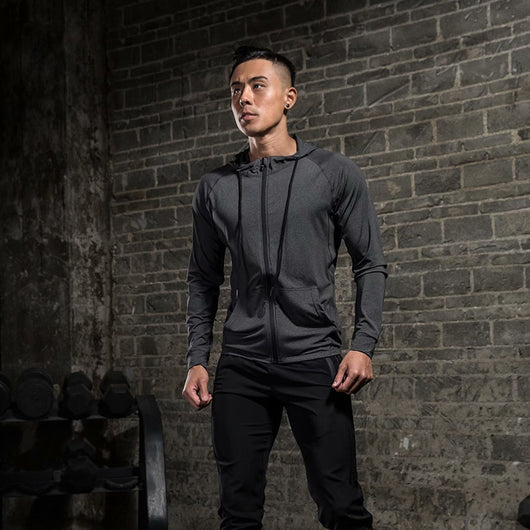 Traje de Entrenamiento Ajustado de Manga Larga con Tecnología Stretch