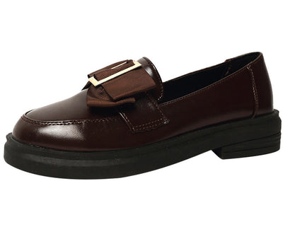 Mocasines Plataforma Mujer con Hebilla Cuadrada - Estilo Británico Elegante - Image 8