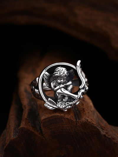 Anillo de Plata 925 Cupido Ángel Ajustable - Image 12