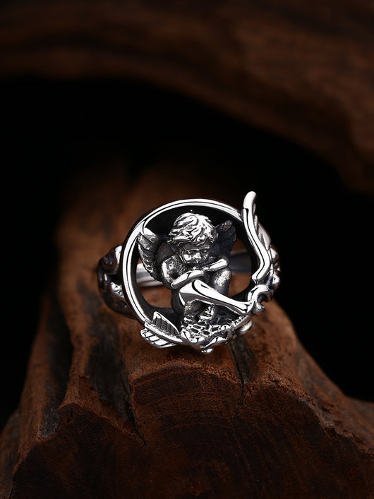 Anillo de Plata 925 Cupido Ángel Ajustable - Image 12
