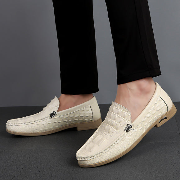Zapatos Casuales de Cuero Genuino Transpirables para Hombre