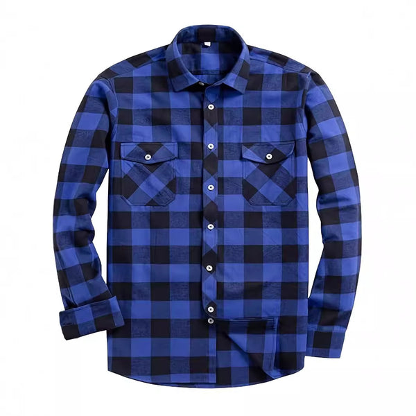 Camisa de Manga Larga con Solapa Elegante para Hombre