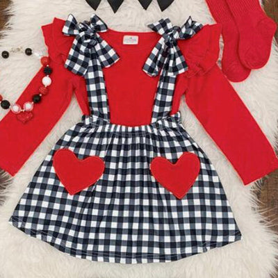 Conjunto Falda Suspensores con Moño y Manga Larga para Niñas - Image 13