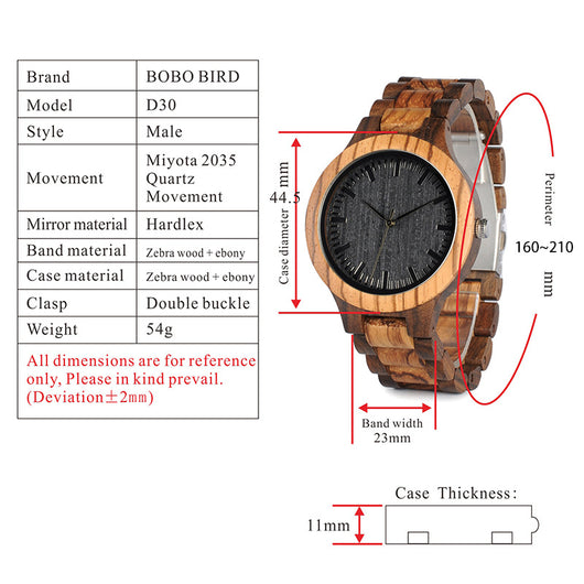Reloj de Madera para Hombre Inter-Wood Quartz - Elegancia Natural - Image 19