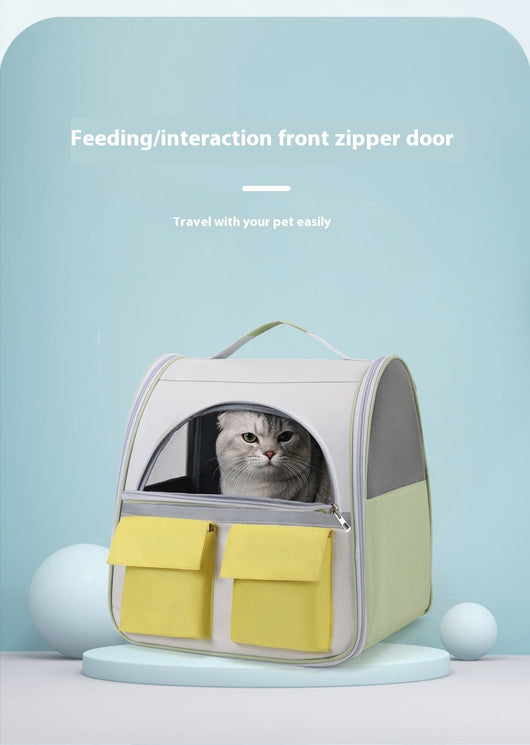 Mochila Transparente para Gatos de Gran Capacidad con Lona - Image 10