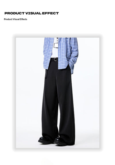 Pantalones Holgados de Pierna Recta con Drapeado Elegante - Image 9