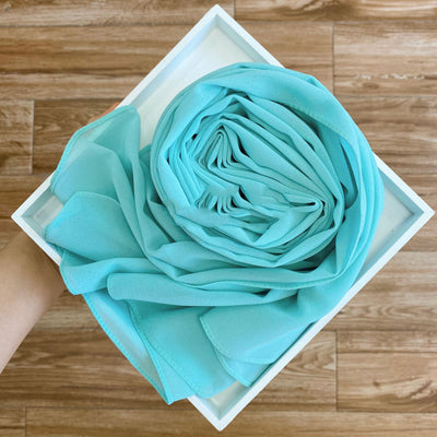 Pañuelo Hijab de Gasa Perlada Liso para Mujer - Image 54