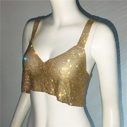Top Corto Sexy con Escote Profundo y Detalles de Strass - Image 23