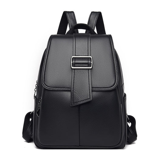 Mochila Casual de Cuero Suave con Cinturón Decorativo - Image 19