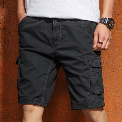 Pantalones Casuales Hombre Cintura Elástica Multibolsillos