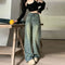 Retro Vintage High-Waisted Wide-Leg Trousers