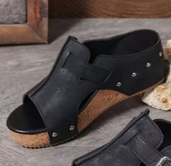 Sandalias Cuña Talla Grande con Remaches - Image 18