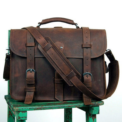Bolsa de Viaje Vintage Cuero Crazy Horse para Hombre - Image 11