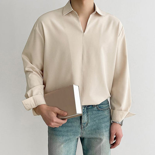 Camisa Casual de Solapas Sueltas - Image 3