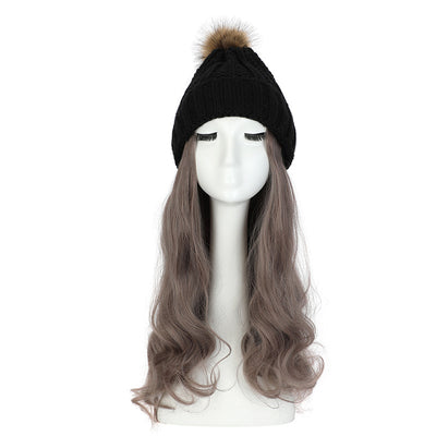 Gorro de Lana con Peluca Desmontable para Mujer - Image 9