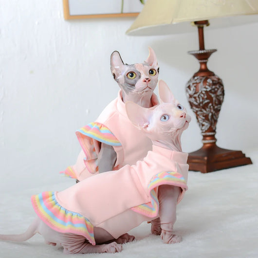 Ropa para Mascotas con Manga Volante de Terciopelo - Antideshedding - Image 18