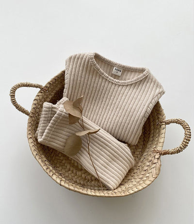 Conjunto Infantil de Abrigo Estilo Occidental en Colores Sólidos - Image 6