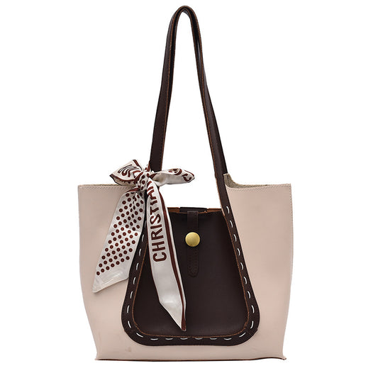Pañuelo de Seda con Estampado de Puntos y Moño - Bolsa Pequeña Coordinable - Image 2