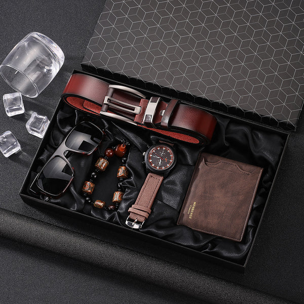 Set de 5 Relojes Casuales para Hombre - Cuarzo Versátil