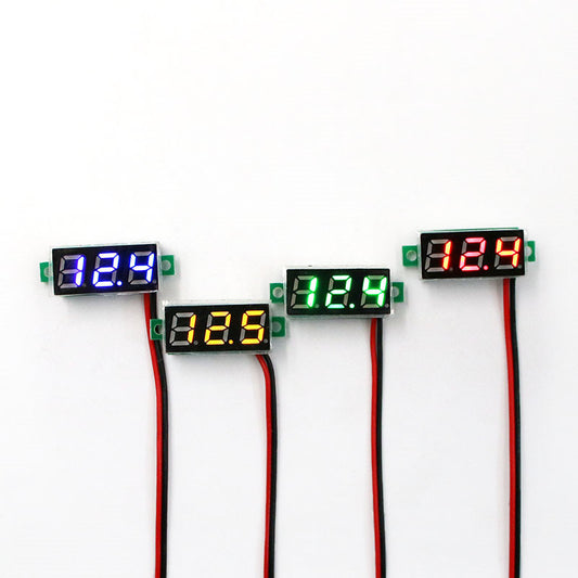 Voltímetro Digital Compacto 0.28" - Medidor DC Ajustable de Alta Precisión