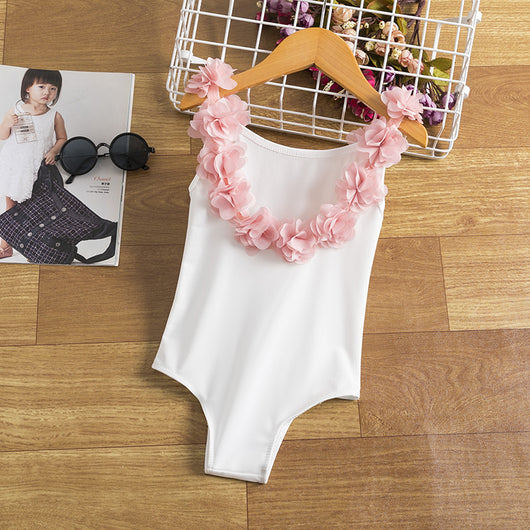 Traje de Baño Infantil Niña Sandía con Flores 3D - Bikini Estampado - Image 8